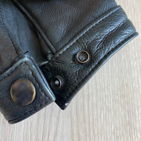 Puma Cleveland Browns Dawg Pound Mens Leather Jacket L Black VTG Y2K Grunge Edgy - Picture 9 of 14